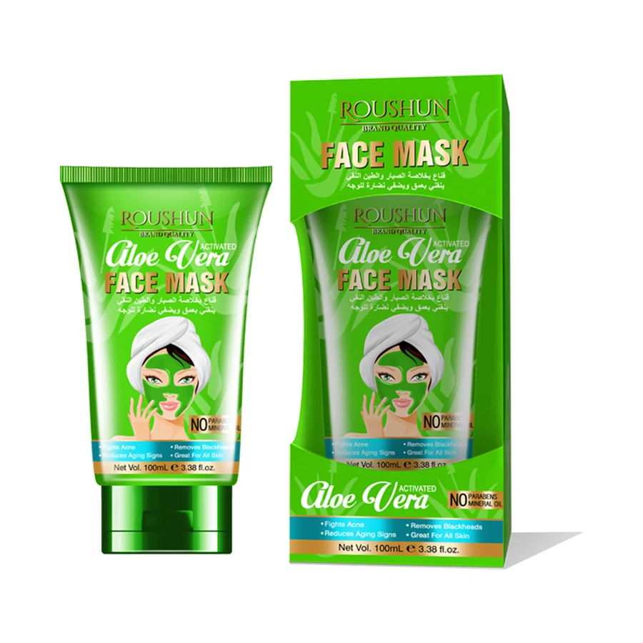 Aloe Vera Face Mask 100 ml model RS-30322 product packaging for private label OEM/ODM