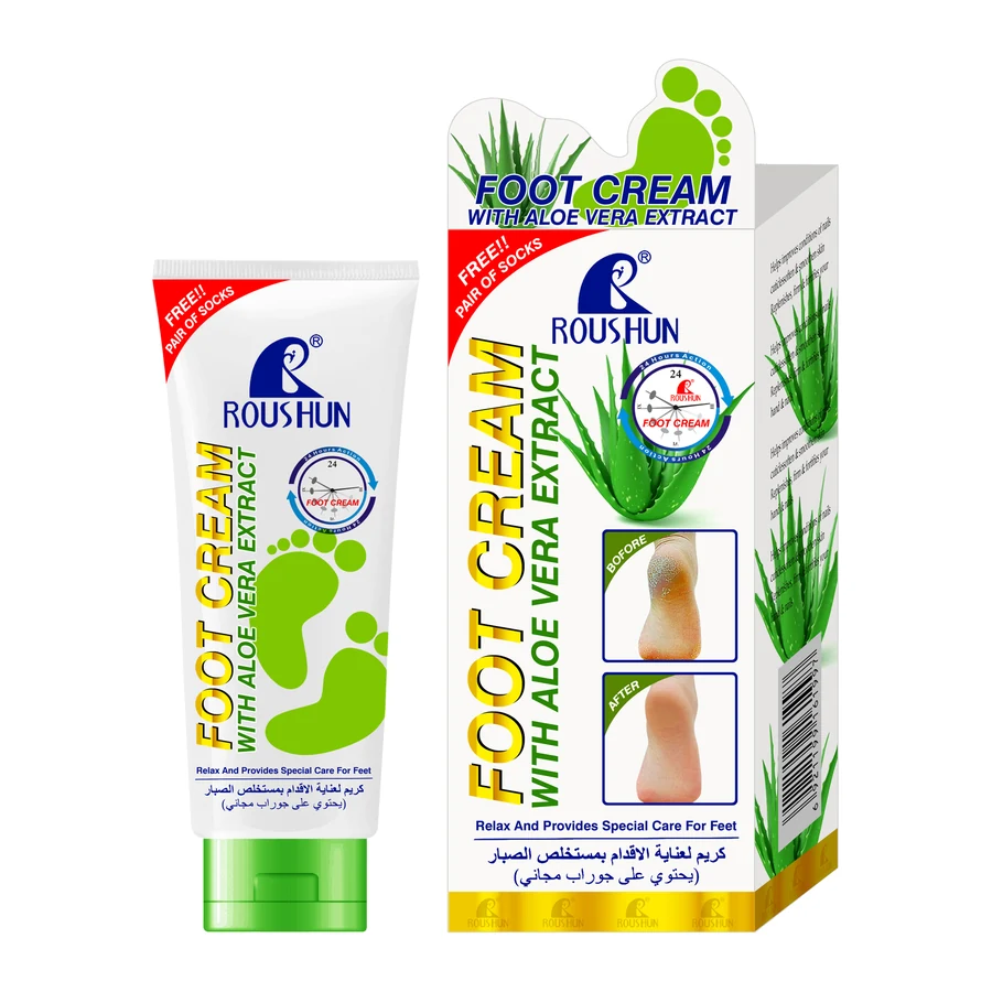 Aloe Vera Foot Cream 100 g x 12 model RS-28916 product packaging for private label OEM/ODM