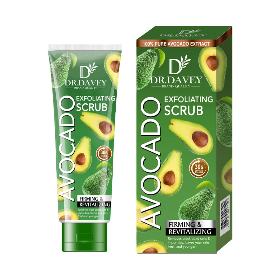 Avocado Body Scrub 120 g model DV-6524 product packaging for private label OEM/ODM