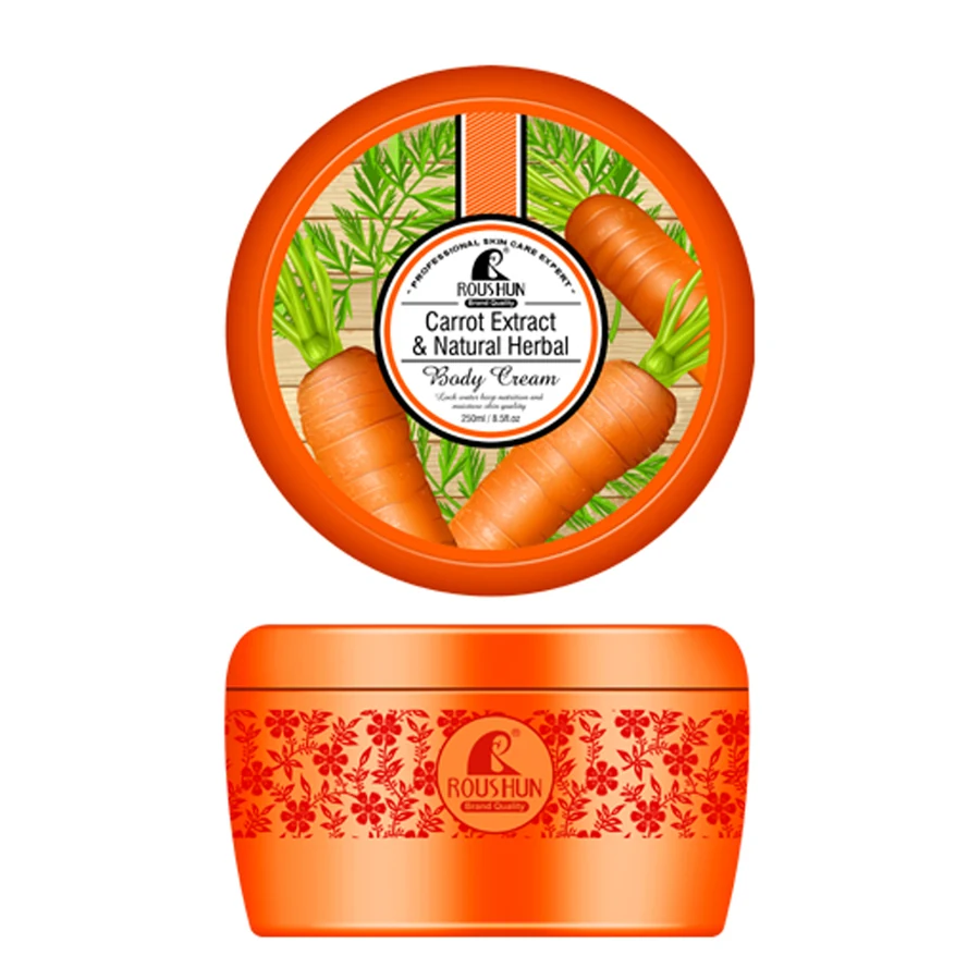 Carrot Body Cream 250 ml model RS-29560 product packaging for private label OEM/ODM