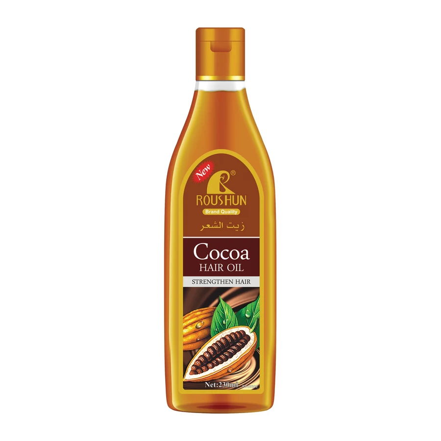 Cocoa Butter Hair Oil 230 ml model RS-29300 product packaging for private label OEM/ODM