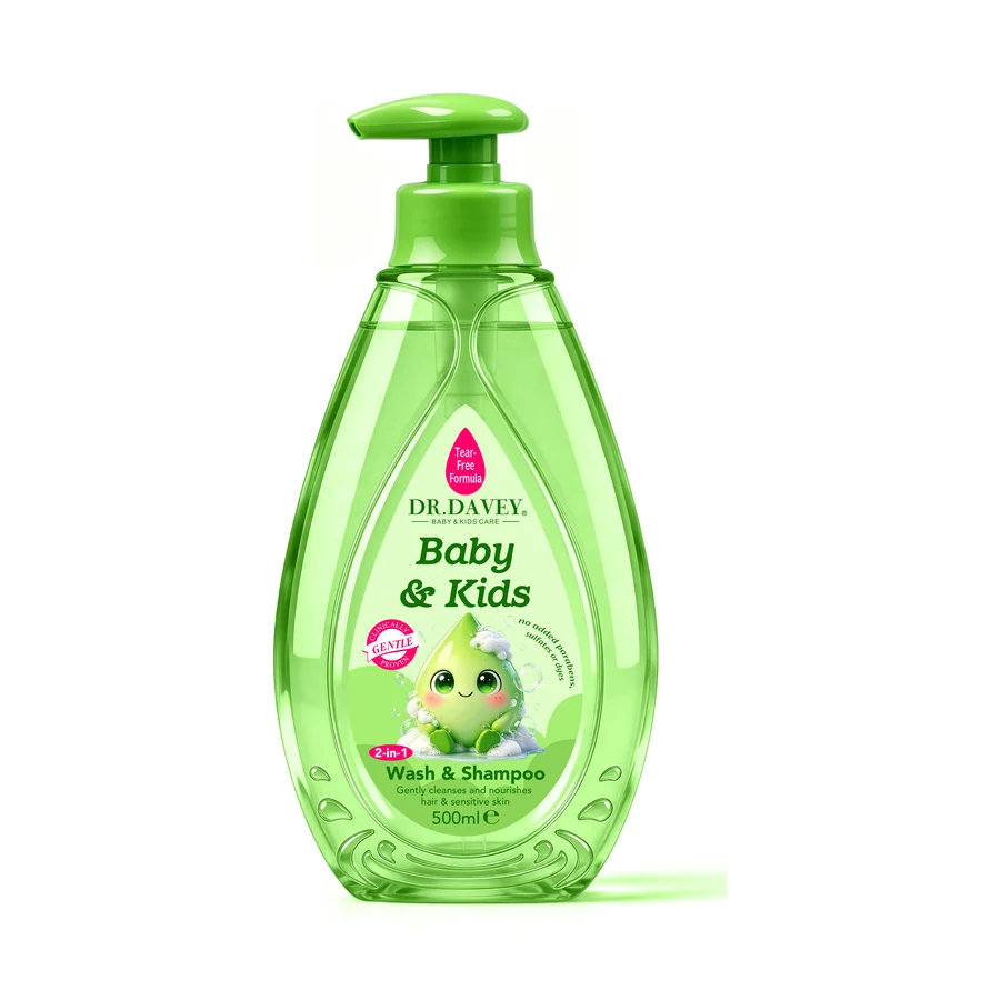DR.DAVEY Baby Shampoo and Body Wash 500 ml model DV-7035 product packaging for private label OEM/ODM