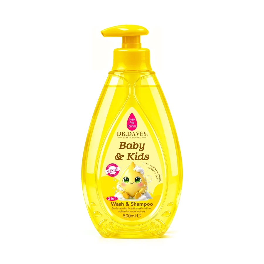 DR.DAVEY Baby Shampoo and Body Wash 500 ml model DV-7036 product packaging for private label OEM/ODM