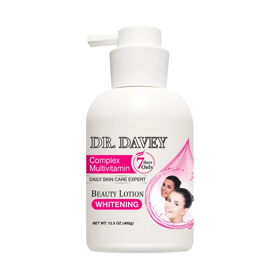 DR.DAVEY Brightening Body Lotion 438 ml model DV-6034 product packaging for private label OEM/ODM