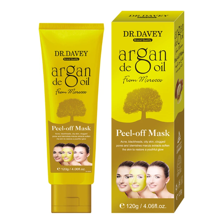 DR.DAVEY Argan Oil Peel-Off Face Mask 120 g model DV-6004 product packaging for private label OEM/ODM
