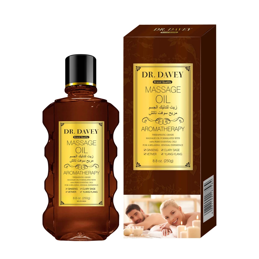DR.DAVEY Massage Oil 250 g model DV-6024 product packaging for private label OEM/ODM