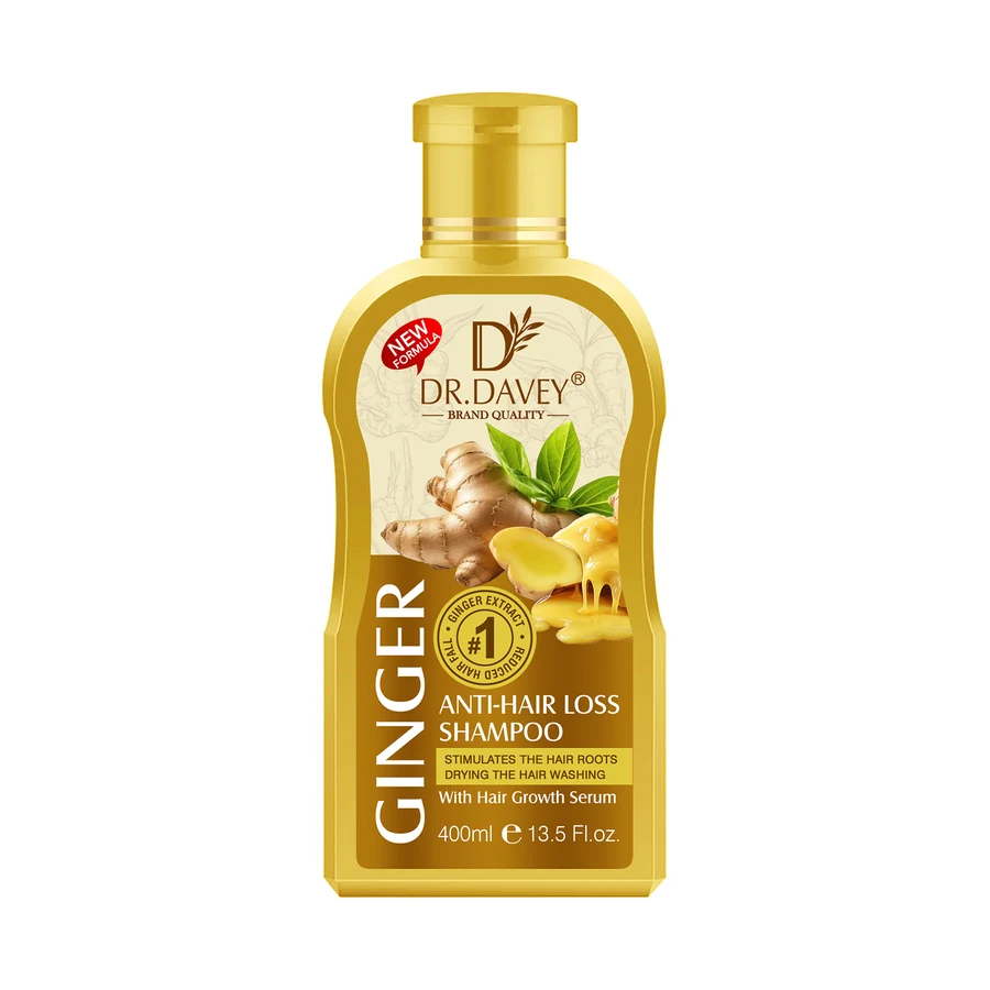 DR.DAVEY Ginger Shampoo 400 ml model DV-6641 product packaging for private label OEM/ODM