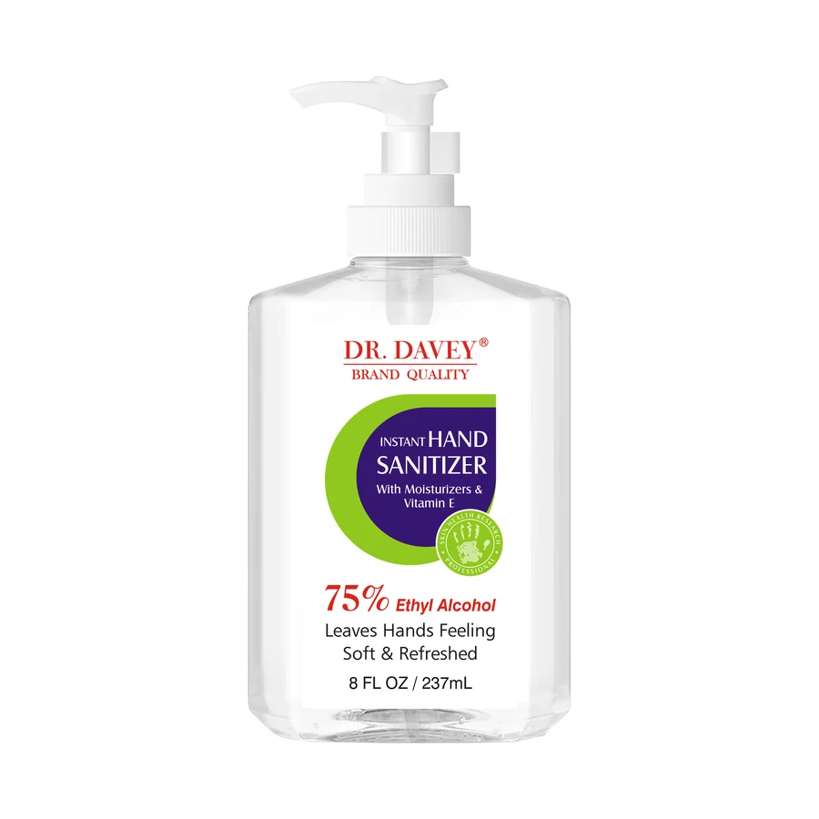 DR.DAVEY Hand Sanitizer 237 ml model DV-6192-36 product packaging for private label OEM/ODM