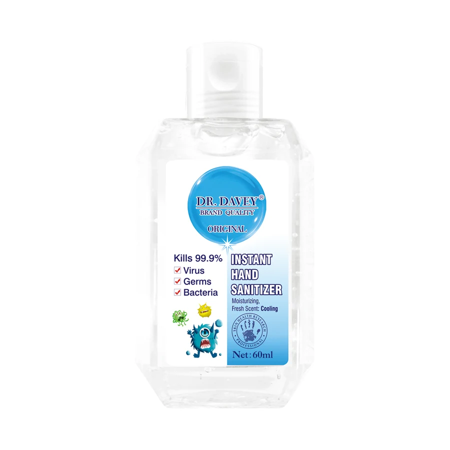 DR.DAVEY Hand Sanitizer 60 ml model DV-6192-7 product packaging for private label OEM/ODM