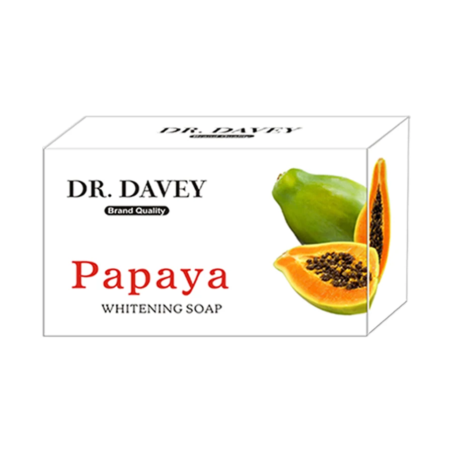 DR.DAVEY Papaya Bar Soap 135 g model DV-6055-A product packaging for private label OEM/ODM
