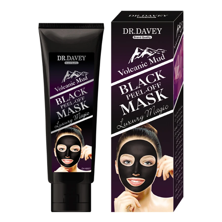 DR.DAVEY Black Peel-Off Face Mask 120 g model DV-6007 product packaging for private label OEM/ODM