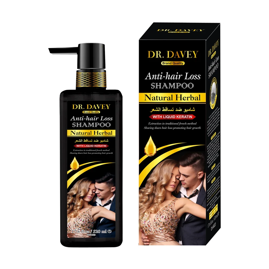 DR.DAVEY Scalp Care Shampoo 520 ml model DV-6023 product packaging for private label OEM/ODM