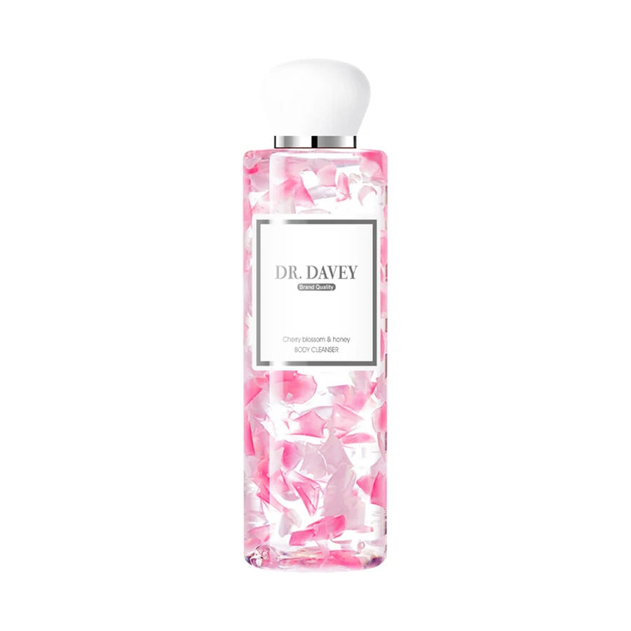 DR.DAVEY Cherry Blossom Shower Gel 250 ml model DV-8001 product packaging for private label OEM/ODM