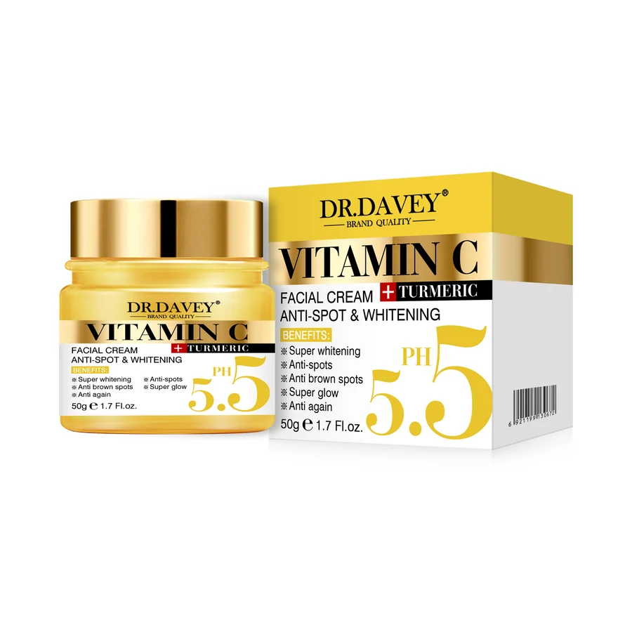 DR.DAVEY Vitamin C Face Cream 50 g model DV-6607 product packaging for private label OEM/ODM