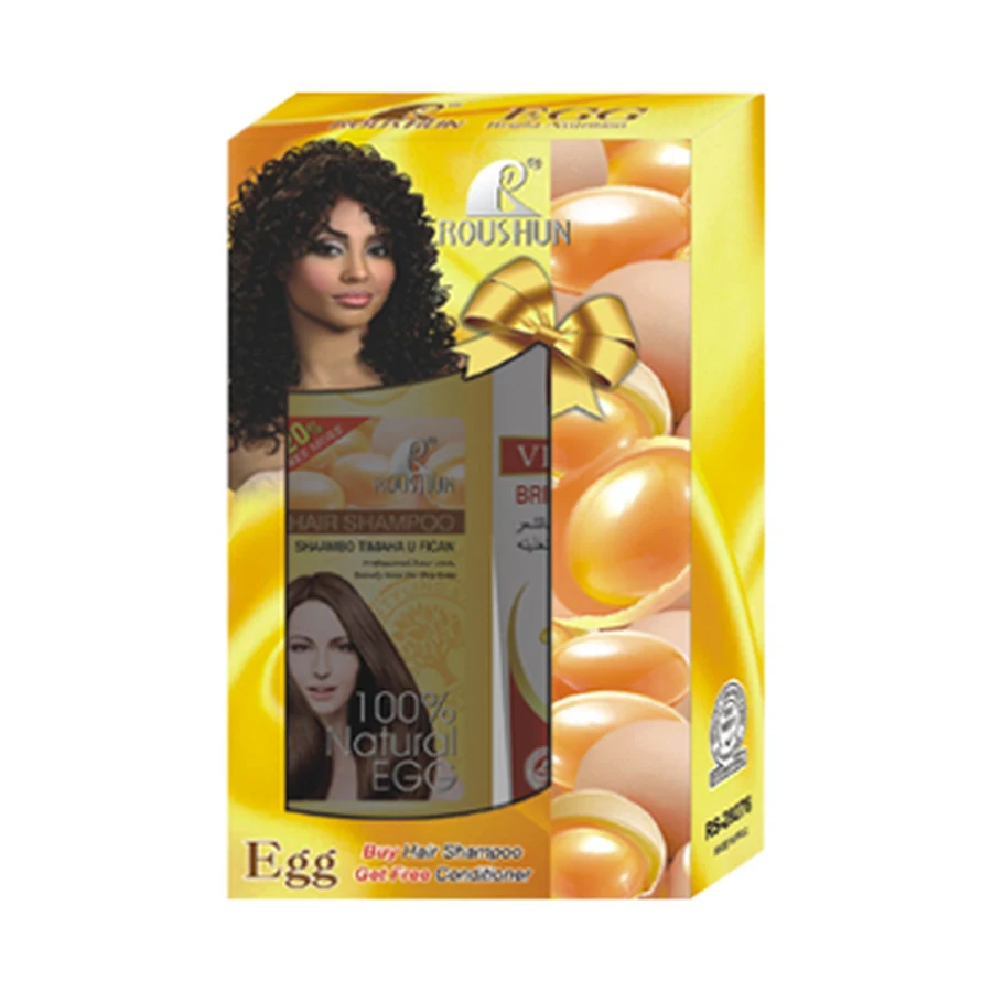 Egg Shampoo and Conditioner Set 400 ml + 300 ml model RS-29276 product packaging for private label OEM/ODM