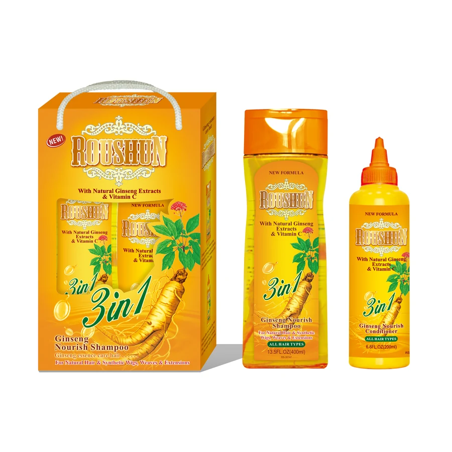 Ginseng Shampoo and Conditioner Set 400 ml + 200 ml model RS-30748 product packaging for private label OEM/ODM