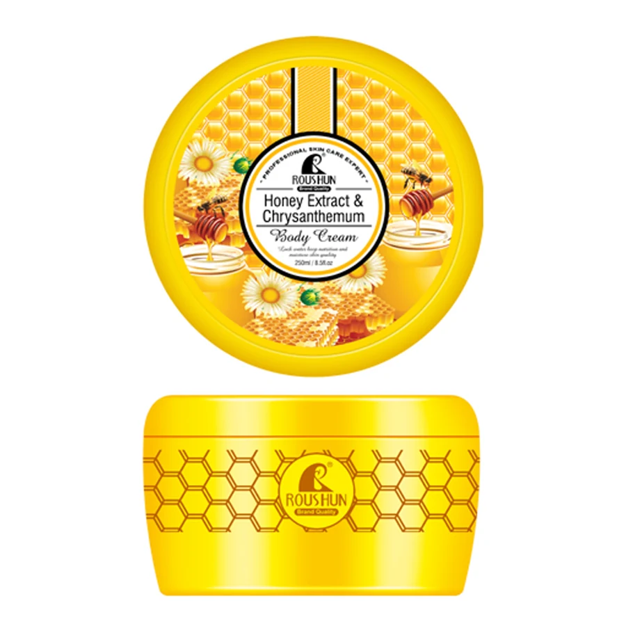Honey and Chrysanthemum Body Cream 250 ml model RS-29562 product packaging for private label OEM/ODM