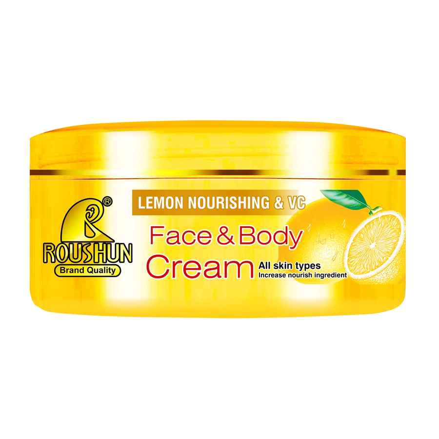 Lemon and Vitamin C Body Cream 200 ml model RS-29567 product packaging for private label OEM/ODM