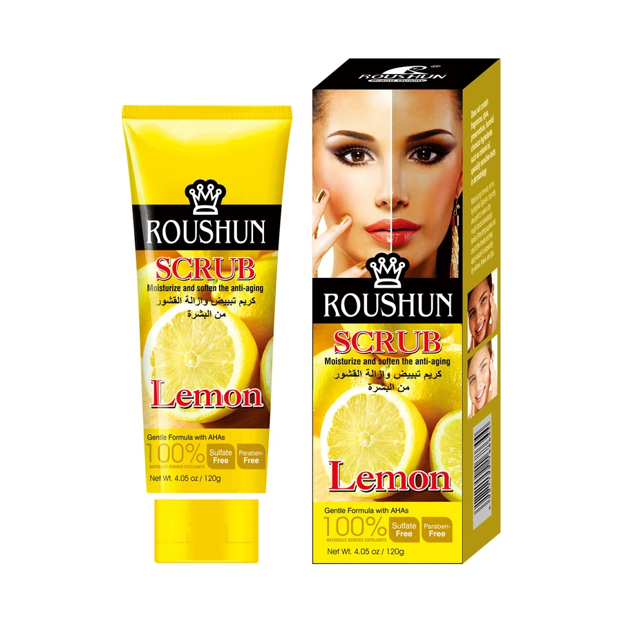 Lemon Body Scrub 120 g model RS-29687 product packaging for private label OEM/ODM
