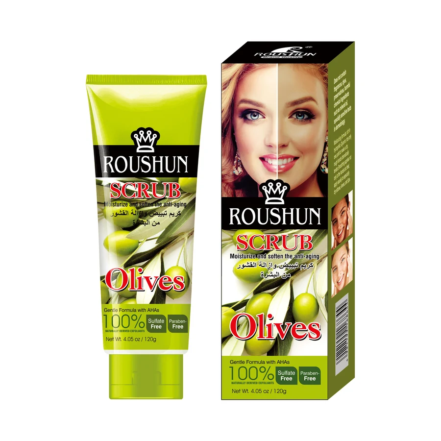 Olive Oil Body Scrub 120 g model RS-29683 product packaging for private label OEM/ODM