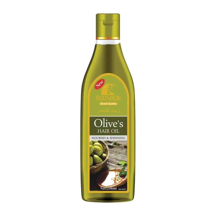 Olive Oil Hair Oil 230 ml model RS-29301 product packaging for private label OEM/ODM