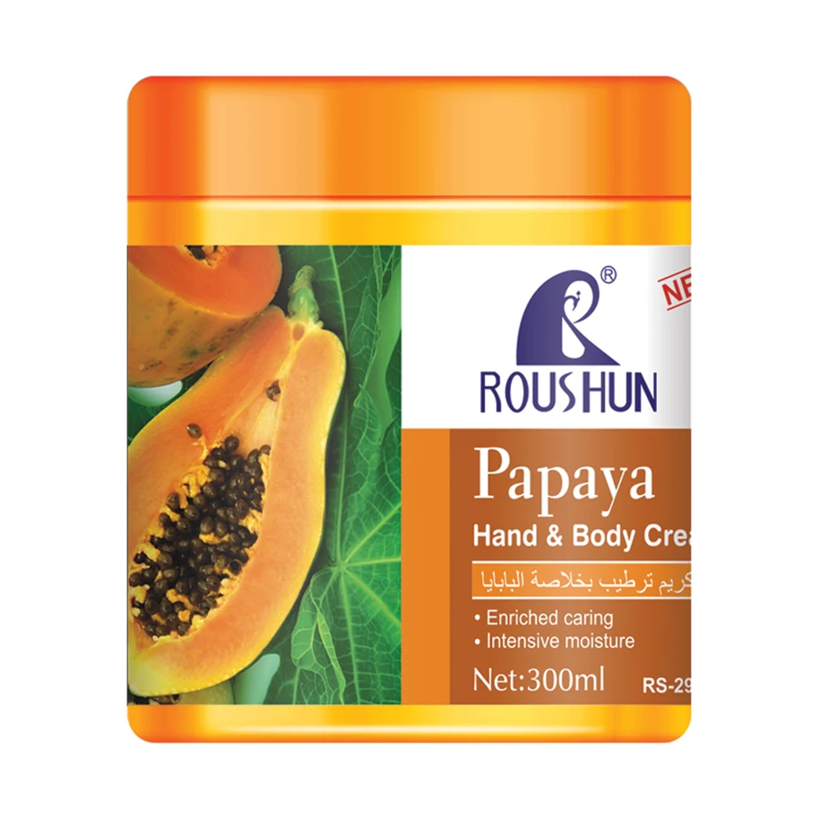 Papaya Body Cream 300 ml model RS-29071 product packaging for private label OEM/ODM