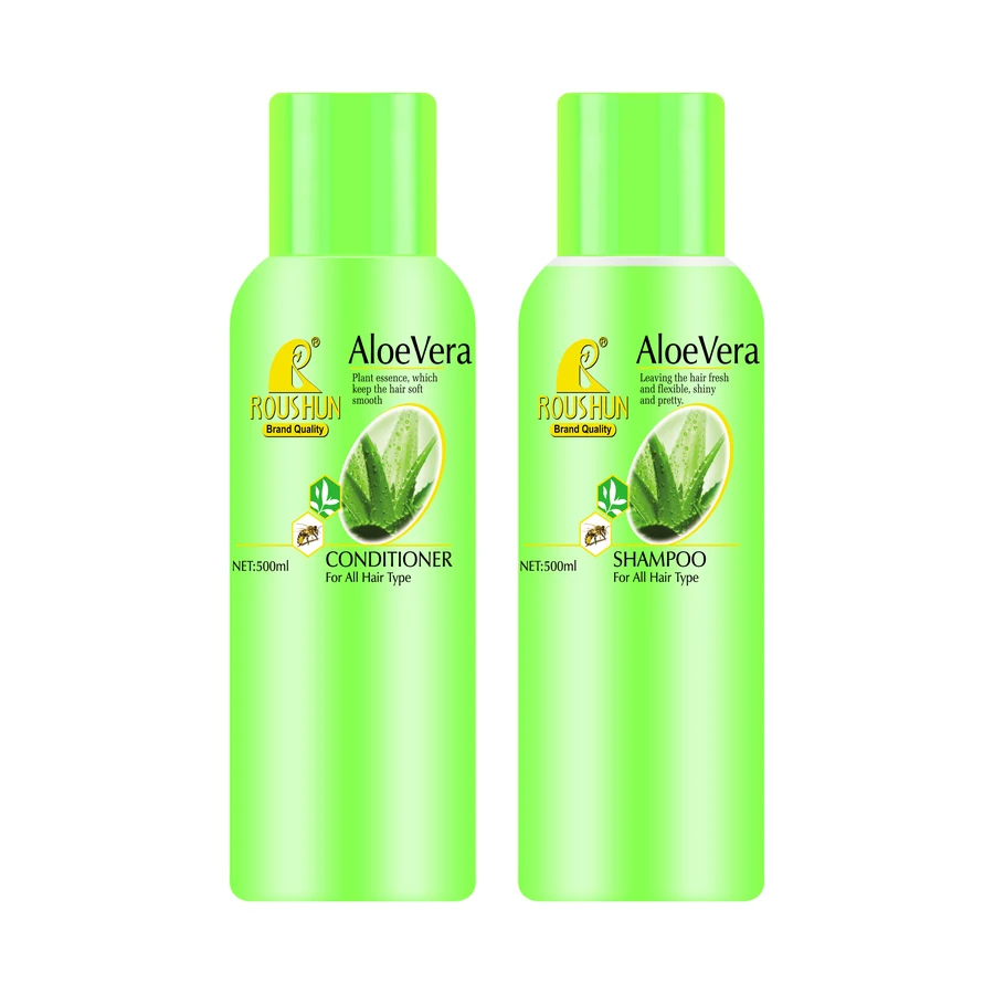 ROUSHUN Aloe Vera Hair Care Set 500 ml + 500 ml model RS-29475 product packaging for private label OEM/ODM