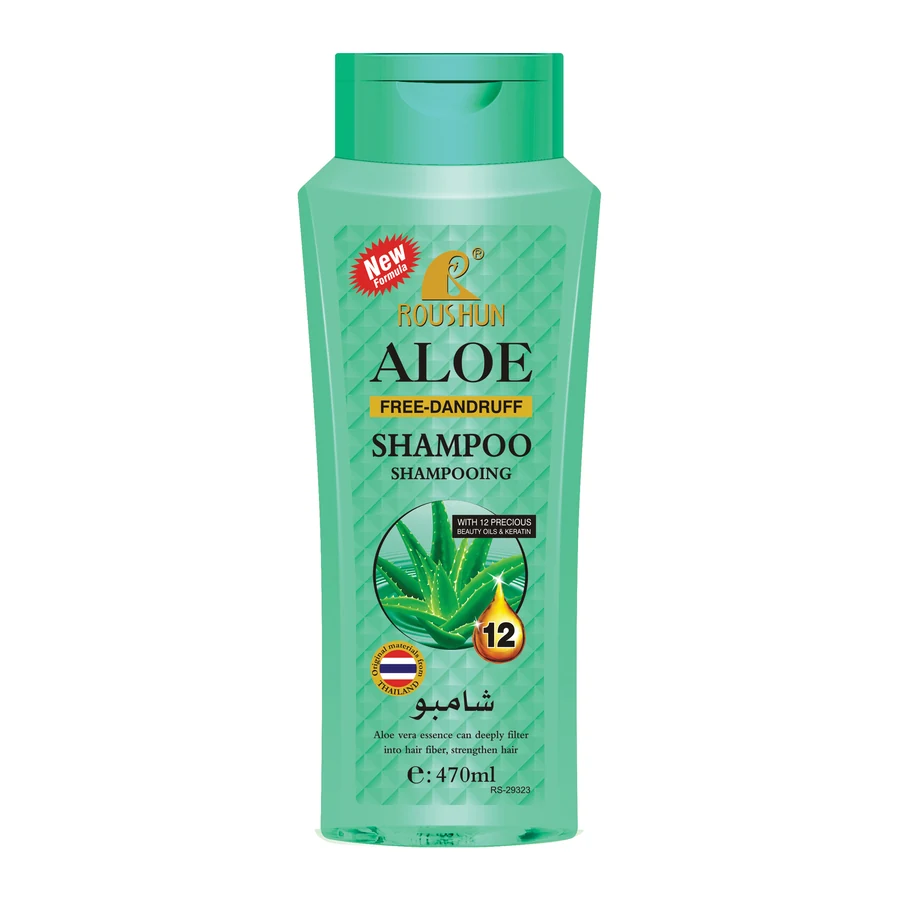 ROUSHUN Aloe Vera Shampoo 470 ml model RS-29323 product packaging for private label OEM/ODM