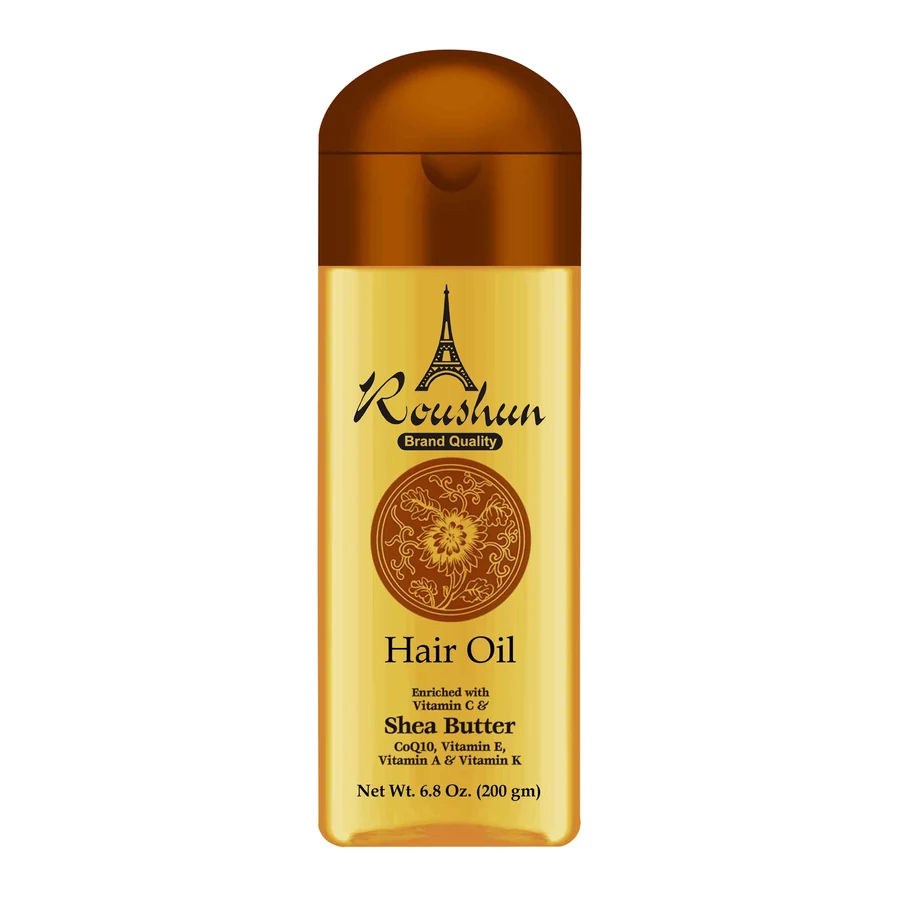 ROUSHUN Hair Oil 200 ml model RS-29382 product packaging for private label OEM/ODM