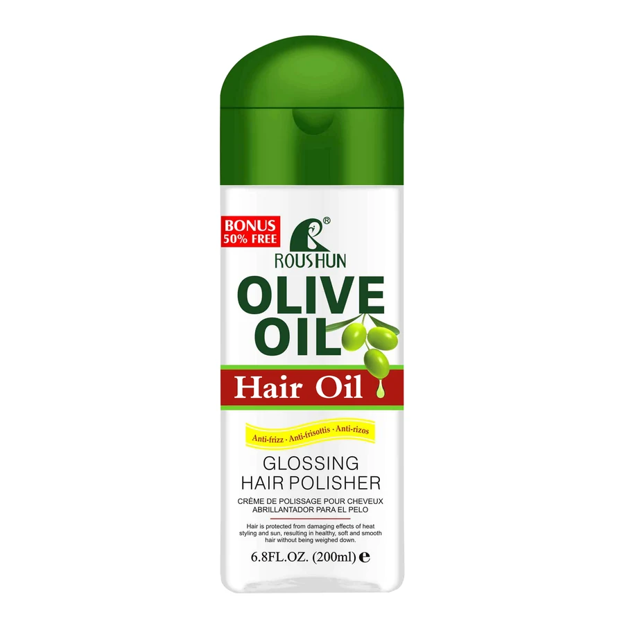 ROUSHUN Olive Oil Hair Oil 200 ml model RS-29383 product packaging for private label OEM/ODM