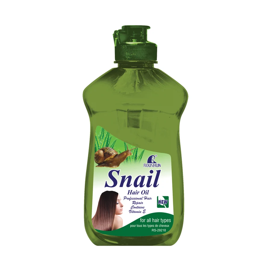 ROUSHUN Snail Hair Oil 250 ml model RS-29218 product packaging for private label OEM/ODM
