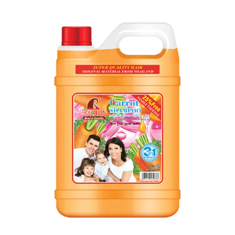 ROUSHUN Carrot Shampoo 4 L model RS-29357 product packaging for private label OEM/ODM