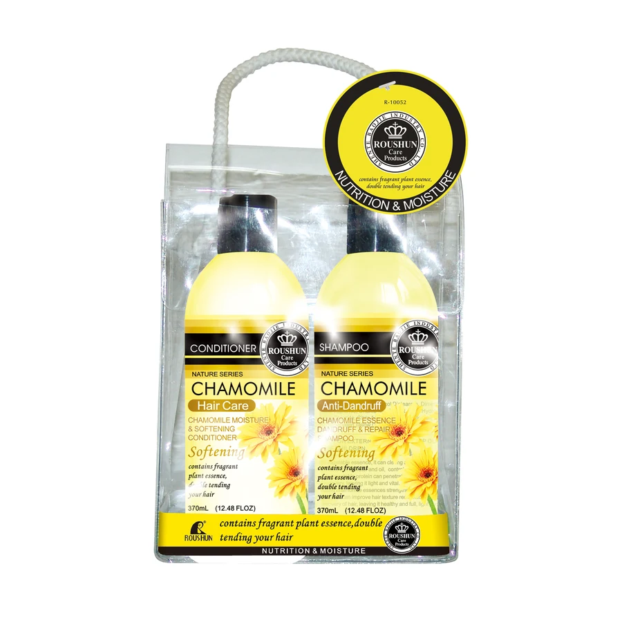 ROUSHUN Chamomile Hair Conditioner 370 ml + 370 ml model R-10052 product packaging for private label OEM/ODM