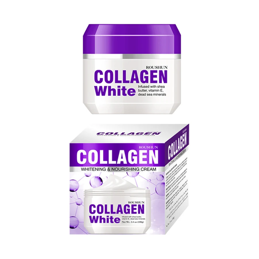 ROUSHUN Collagen White Skin Brightening Cream 100 ml model RS-29985 product packaging for private label OEM/ODM