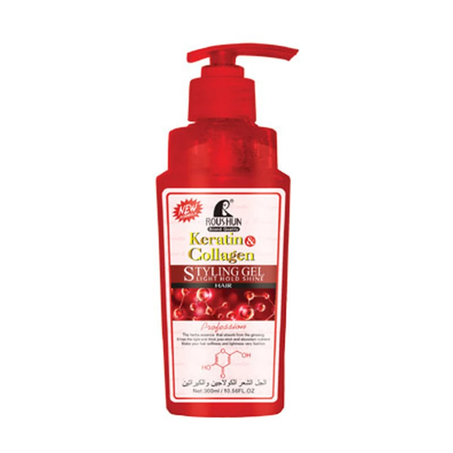 ROUSHUN Hair Styling Gel 500 ml model RS-29702 product packaging for private label OEM/ODM