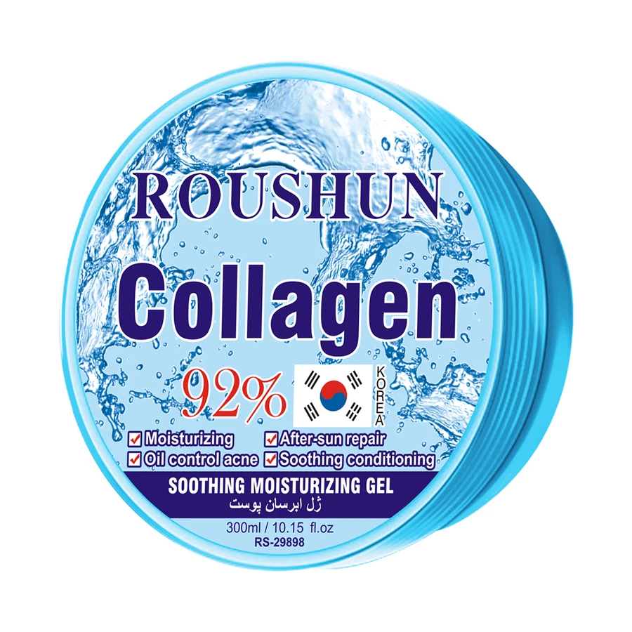 ROUSHUN Keratin and Collagen Skin Gel 300 ml model RS-29898 product packaging for private label OEM/ODM