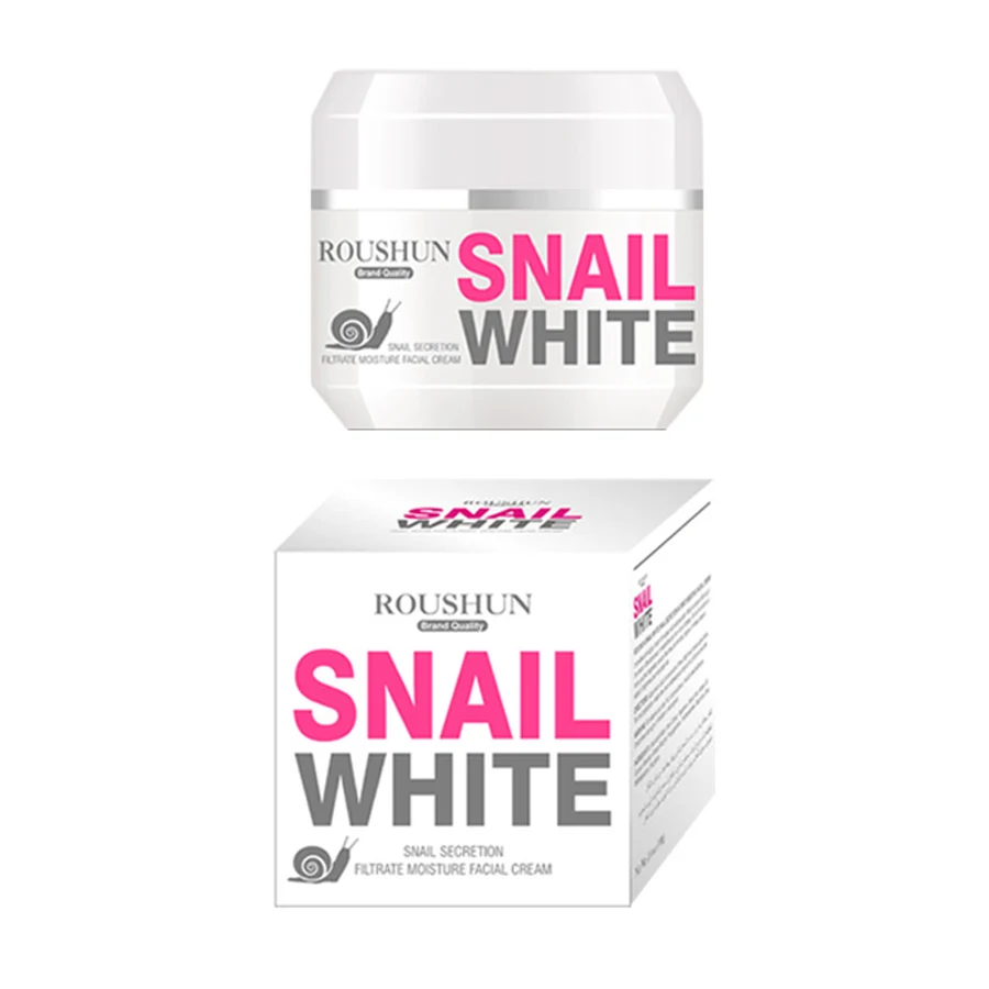 ROUSHUN Snail White Skin Brightening Cream 100 ml model RS-29983 product packaging for private label OEM/ODM