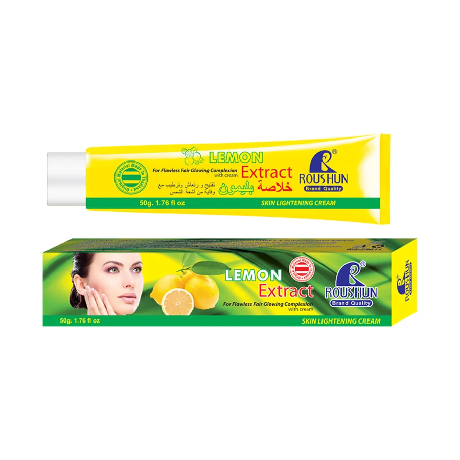ROUSHUN Lemon Skin Brightening Cream 50 ml model RS-29611 product packaging for private label OEM/ODM
