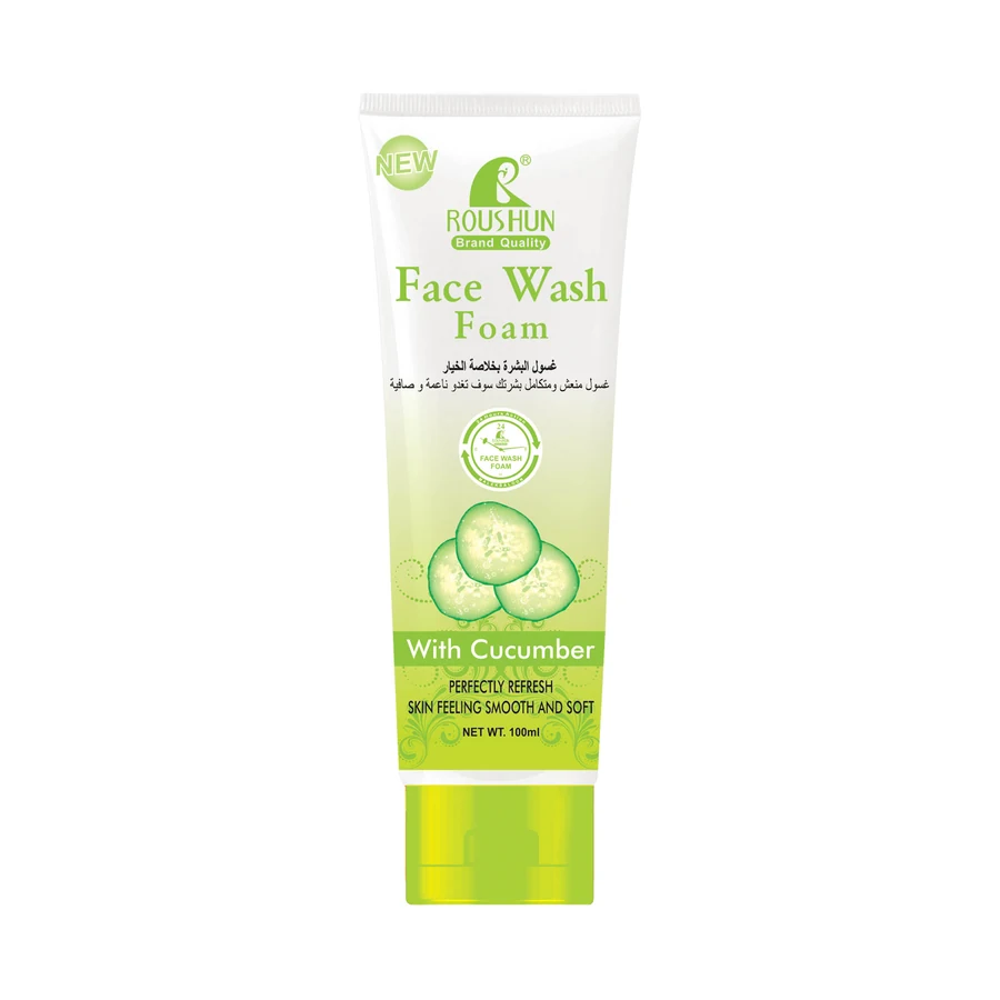 ROUSHUN Cucumber Facial Cleanser 100 g model RS-29790 product packaging for private label OEM/ODM