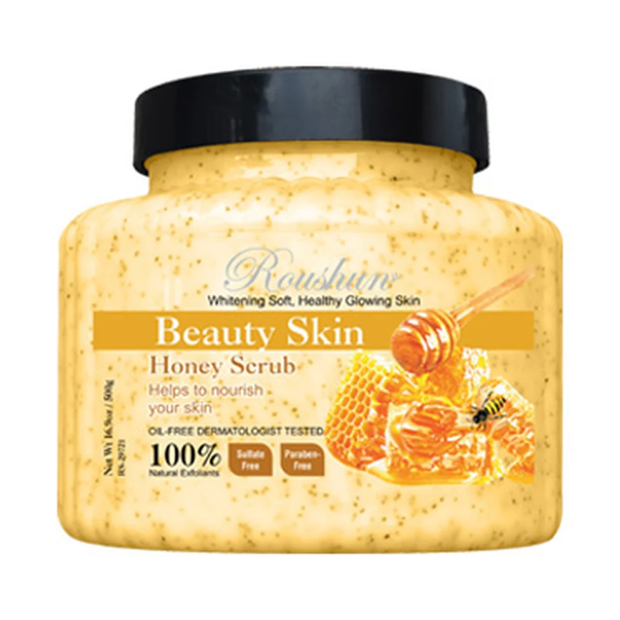 ROUSHUN Honey Body Scrub 500 ml model RS-29721 product packaging for private label OEM/ODM