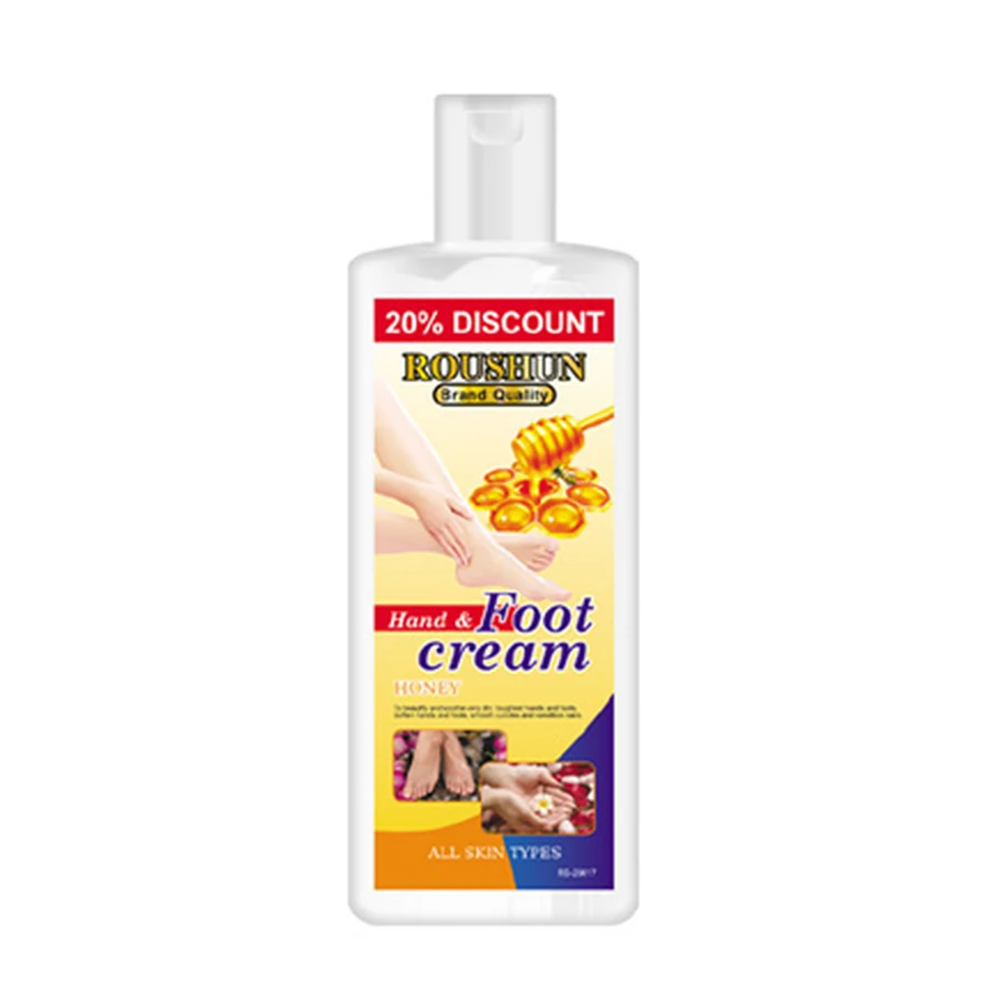 ROUSHUN Honey Foot Cream 300 ml model RS-29817 product packaging for private label OEM/ODM