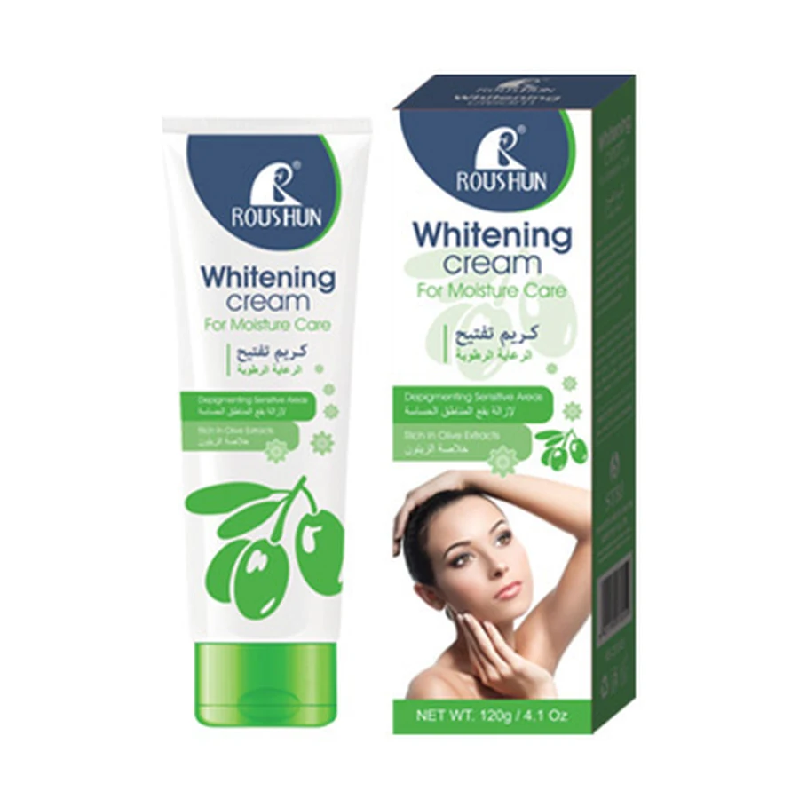 ROUSHUN Olive Oil Skin Brightening Cream 120 ml model RS-29345 product packaging for private label OEM/ODM