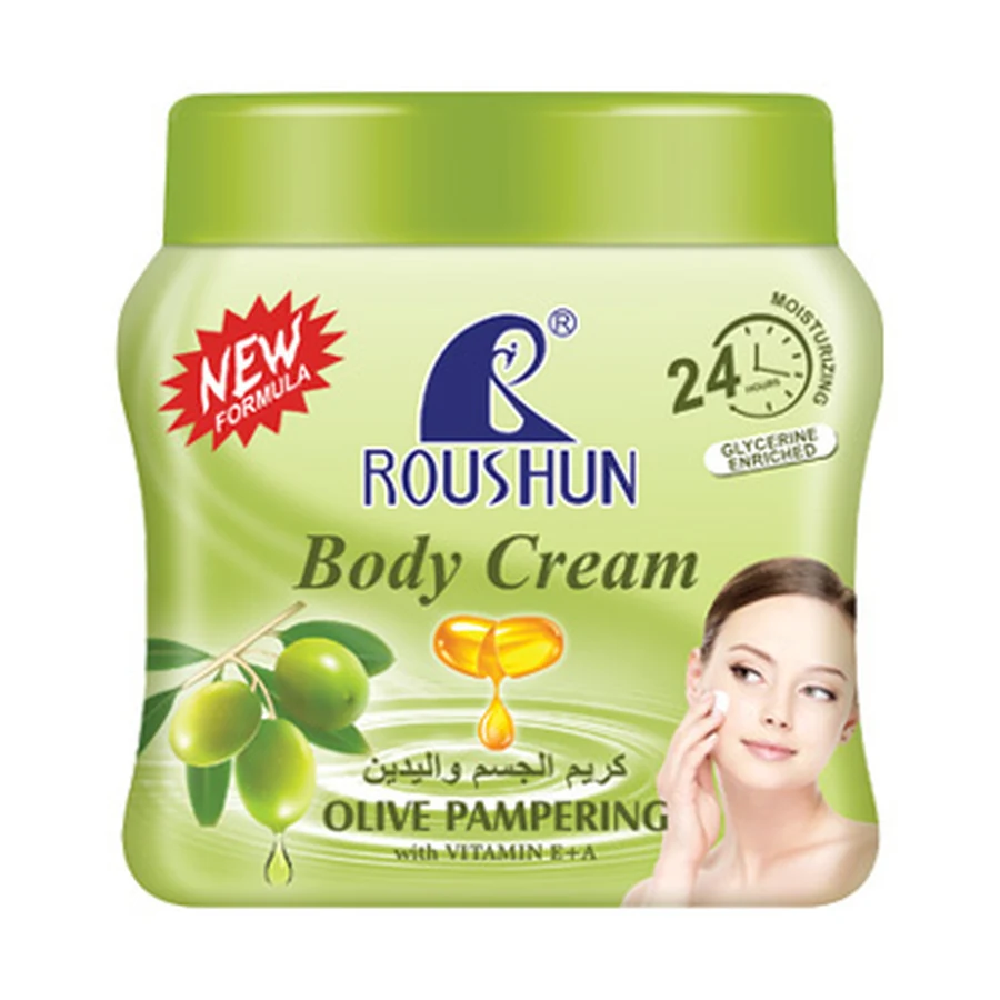 ROUSHUN Olive Oil Body Cream 300 ml model RS-29247 product packaging for private label OEM/ODM