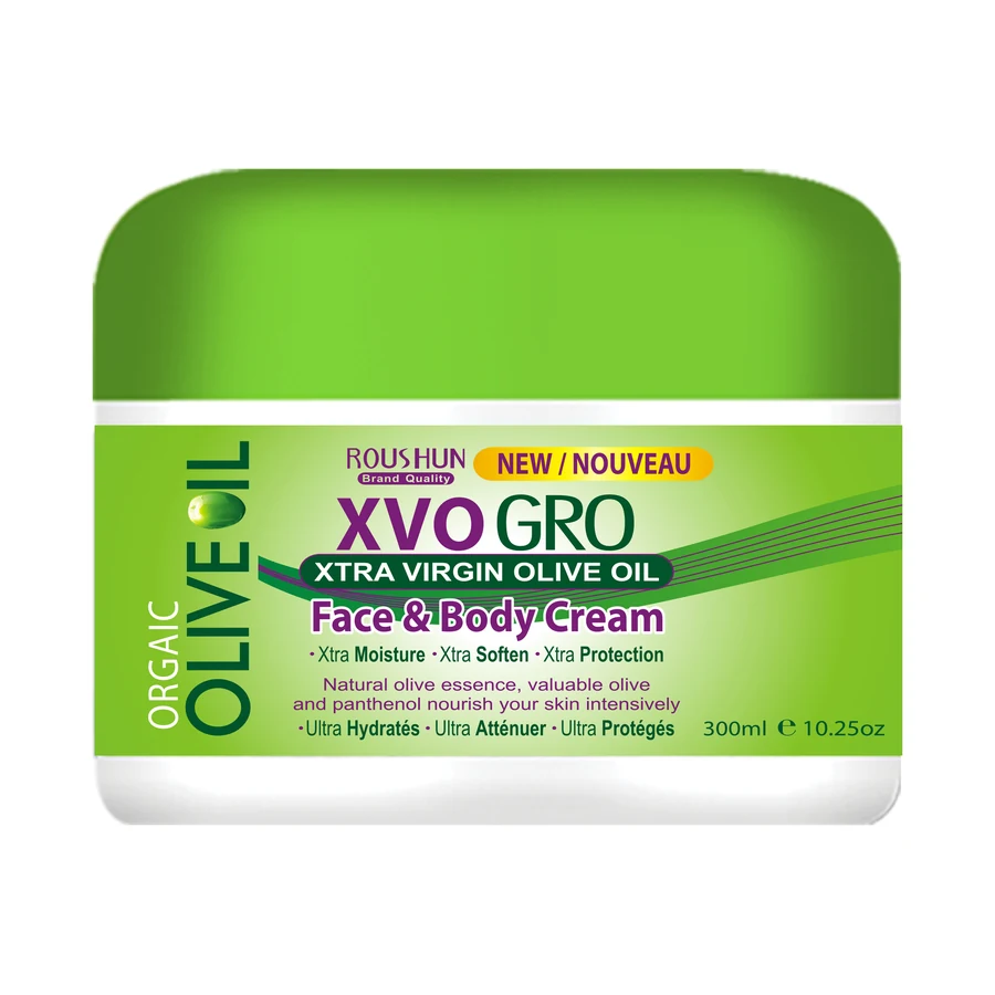 ROUSHUN Olive Oil Face and Body Cream 300 ml model RS-29941 product packaging for private label OEM/ODM