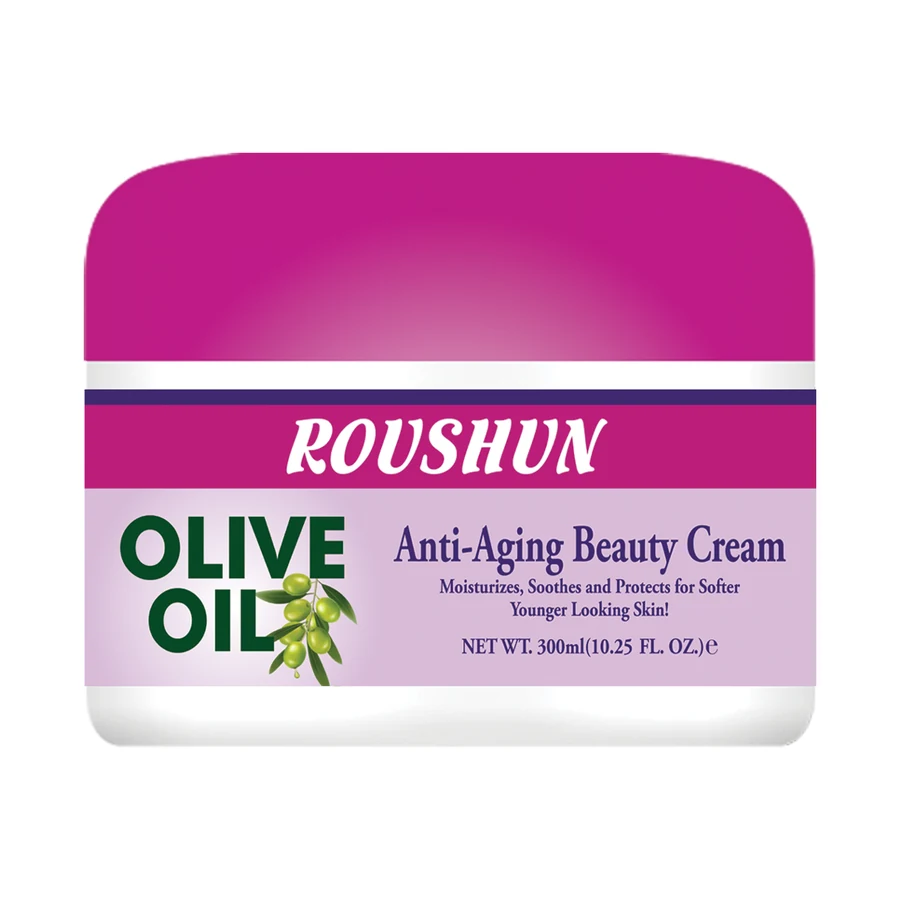 ROUSHUN Olive Oil Face and Body Cream 300 ml model RS-29942 product packaging for private label OEM/ODM