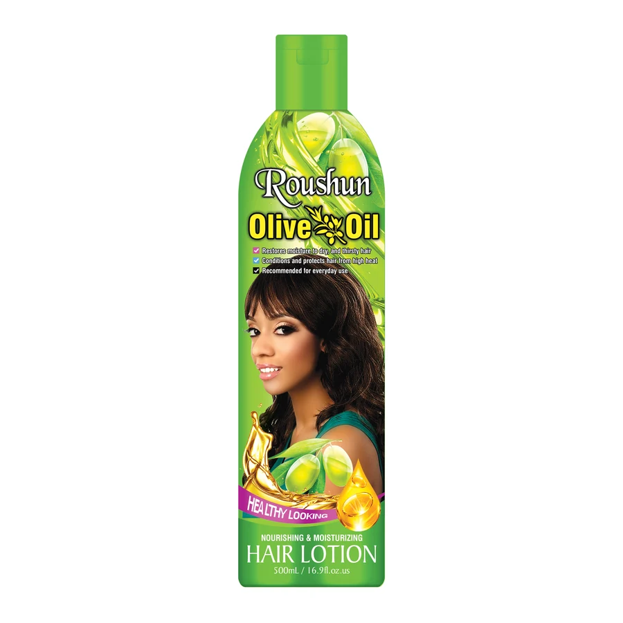 ROUSHUN Olive Oil Hair Lotion 500 ml model RS-29838 product packaging for private label OEM/ODM