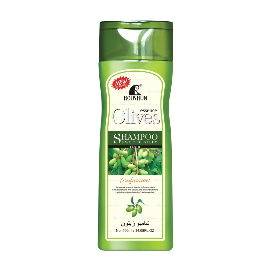 ROUSHUN Olive Oil Shampoo 400 ml model RS-18108 product packaging for private label OEM/ODM