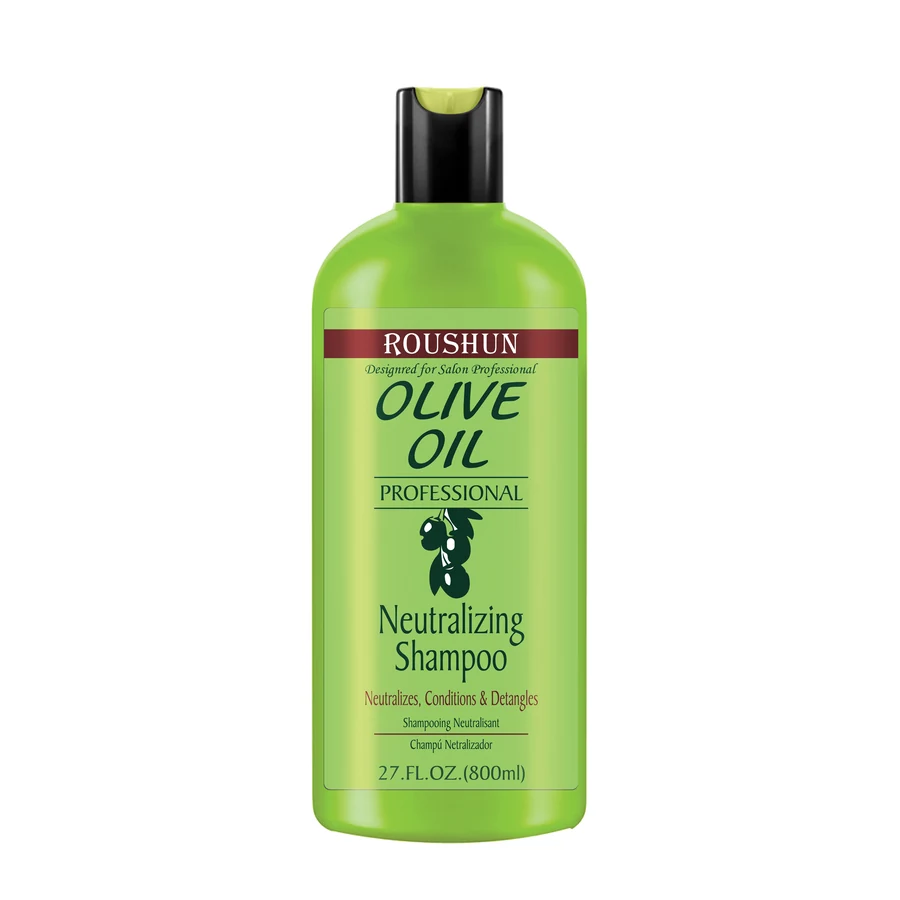 ROUSHUN Olive Oil Shampoo 800 ml model RS-29777 product packaging for private label OEM/ODM