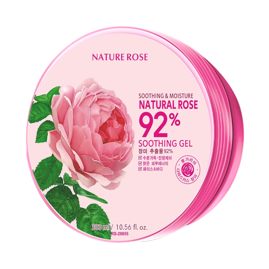 ROUSHUN Rose Skin Gel 300 ml model RS-29855 product packaging for private label OEM/ODM
