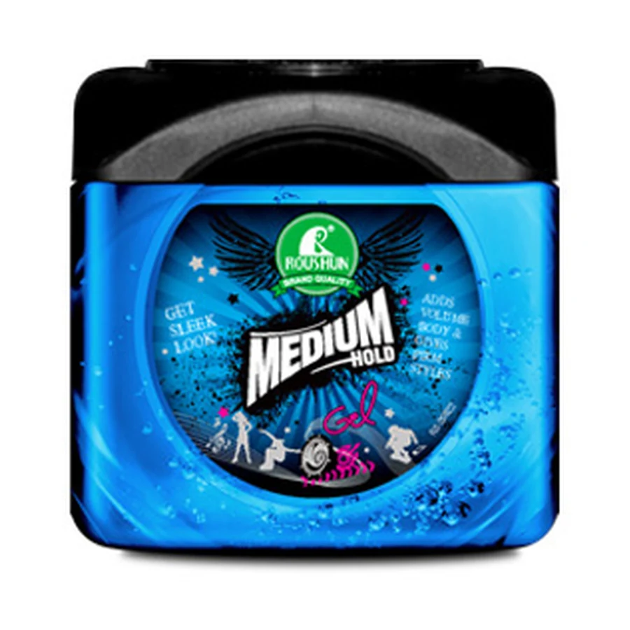 ROUSHUN Blue Hair Styling Gel 310 ml x 48 model RS-29822 product packaging for private label OEM/ODM